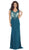 Embellished V-neck Sheath Evening Dress