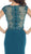 Embellished V-neck Sheath Evening Dress