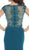 May Queen - Embellished V-neck Sheath Evening Dress