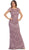 Lace Illusion Jewel Sheath Evening Dress