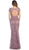 May Queen - RQ-7281 Lace Illusion Jewel Sheath Evening Dress