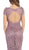 Lace Illusion Jewel Sheath Evening Dress