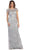 Lace Illusion Jewel Sheath Evening Dress