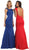 Cap Sleeve Bateau Neck Taffeta Formal Dress