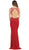 May Queen - RQ-7334 Bejeweled Scoop Sheath Evening Dress in Red