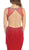 May Queen - RQ-7334 Bejeweled Scoop Sheath Evening Dress in Red