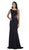 May Queen - Sleeveless Side Applique Long Evening Gown