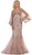 May Queen - Floral Applique Jewel Neck Trumpet Formal Gown RQ-7549 - Pink And Purple