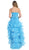 May Queen - RQ7029 Strapless Jewel-Ornate Ruffled High Low Prom Dress