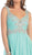 May Queen - RQ7146B Sleeveless Ruched Ornate Evening Gown
