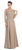 May Queen - Foliage Beaded Illusion Long Sleeve A-Line Gown in Brown