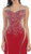 Bejeweled V-neck Sheath Evening Dress