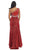 May Queen - RQ7246 Shimmering One Shoulder Evening Gown In Red