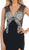 Deep V-Neck Bejeweled Fitted Evening Gown