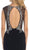Deep V-Neck Bejeweled Fitted Evening Gown