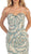 Strapless Sequined Embellished Evening Gown