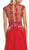 Laced Deep Illusion  V-Neck A-Line Evening Dress