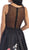 Sleeveless Floral Print Satin Evening Gown