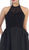 Halter Neck Beaded Satin Pink Ballgown
