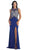 Sleeveless Beaded Illusion Prom Gown
