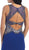 Sleeveless Beaded Illusion Prom Gown