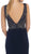 May Queen - Bateau Neck Beaded Jersey Evening Gown in Blue