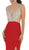 May Queen - RQ7416 Embellished V-Neck Illusion Cutout Sheath Evening Dress