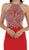 Jewel Ornate Bodice High Neck Evening Gown