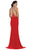 Jewel Ornate Bodice High Neck Evening Gown