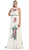 Sleeveless Printed Chiffon Long Evening Dress