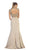 Embellished Laced High Neck Two-Piece Mermaid Evening Gown