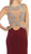 Sequined and Beaded Embellished Bodice Cutout Illusion Evening Gown