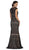 Cap Sleeve Sequined Lace Evening Gown