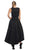 May Queen - RQ7449 Sleeveless Jacquard High Low Cocktail Dress In Black