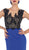 Lace Applique Bodice Illusion Neck Evening Dress
