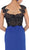 Lace Applique Bodice Illusion Neck Evening Dress