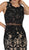 May Queen - RQ7460 Sleeveless Embellished Lace Sheath Evening Gown In Black