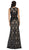 May Queen - RQ7460 Sleeveless Embellished Lace Sheath Evening Gown In Black