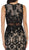 May Queen - RQ7460 Sleeveless Embellished Lace Sheath Evening Gown In Black