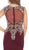 Metallic Lace Embroidered V-Neck Sheath Evening Dress