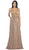 Bedazzled V-neck Sheath Evening Dress