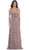 Bedazzled V-neck Sheath Evening Dress