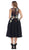 May Queen - RQ7473 Embroidered Magic Floral Cocktail Dress In Black