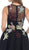 May Queen - RQ7473 Embroidered Magic Floral Cocktail Dress In Black