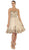 May Queen - RQ7476 Sparkling Embroidered Sweetheart Cocktail Dress In Nude