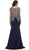 May Queen - RQ7479 Gold Lace Illusion Scoop Sheath Prom Dress