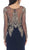 Gold Lace Illusion Scoop Sheath Prom Dress