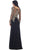 May Queen - RQ7479 Gold Lace Illusion Scoop Sheath Prom Dress
