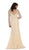 Sheer Pearls and Rhinestone Mesh Evening Gown