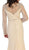 Sheer Pearls and Rhinestone Mesh Evening Gown